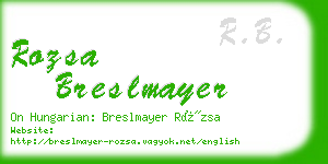 rozsa breslmayer business card